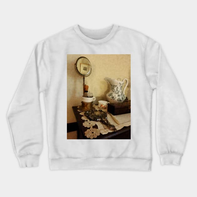 Americana - Shaving Brush Mugs and Mirror Crewneck Sweatshirt by SusanSavad